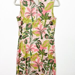 Spartina 449 Serena Half-Zip Dress – Clara Palm Paradise - Size S